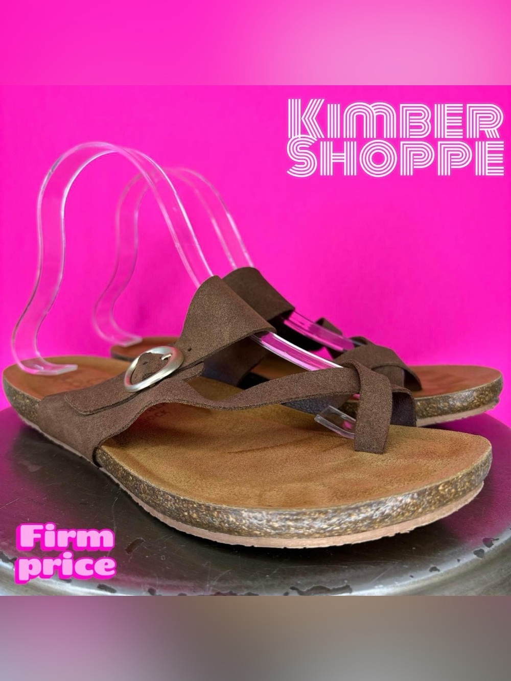 Yokono Brown Suede Toe Loop Slip-On Sandal US 9 UK 7